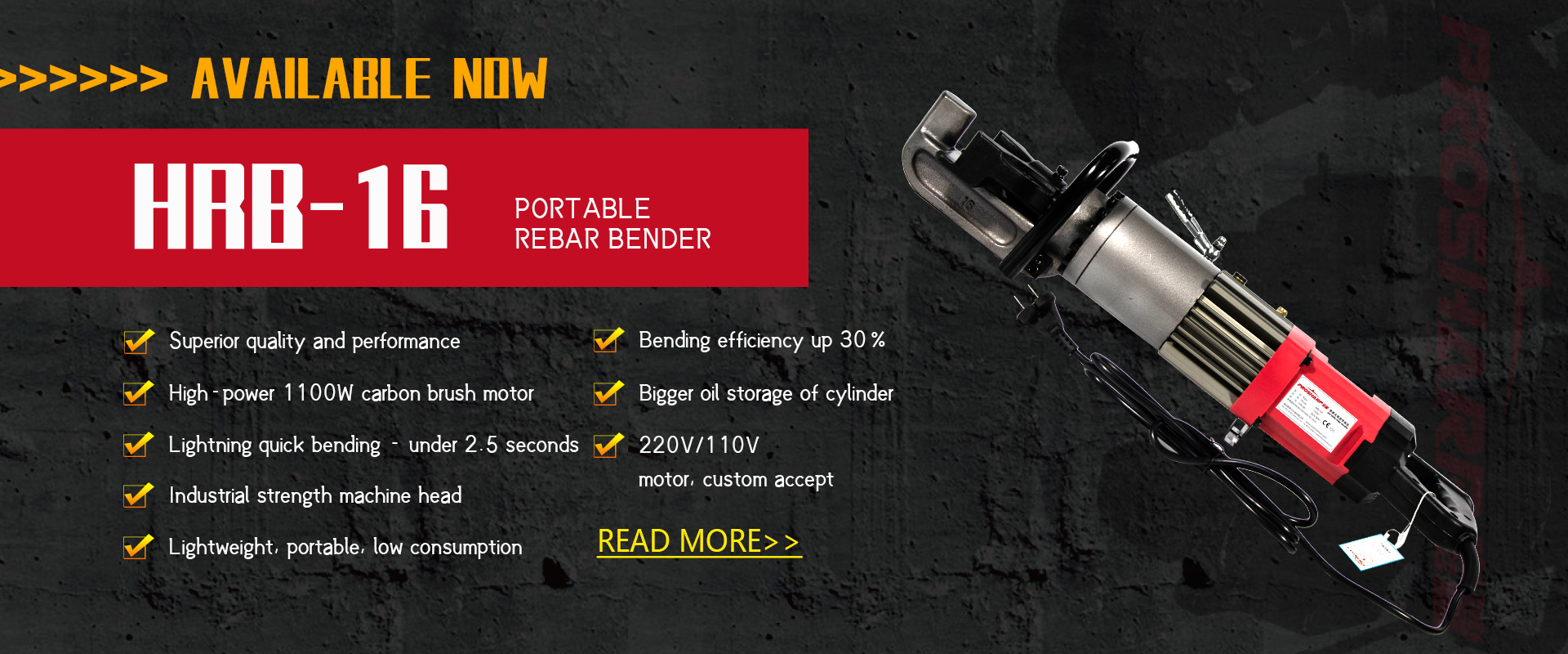 10-16mm portable rebar bender